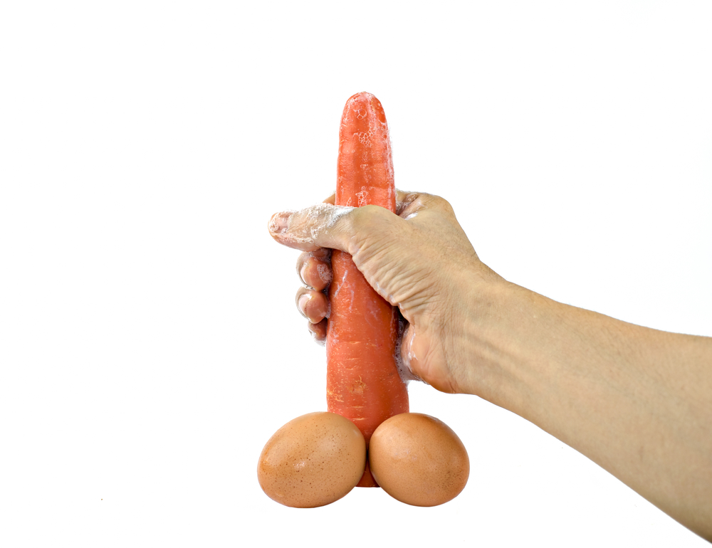 carrots,and,eggs,petting,caress,man,penis,erection,satisfaction,pleasure